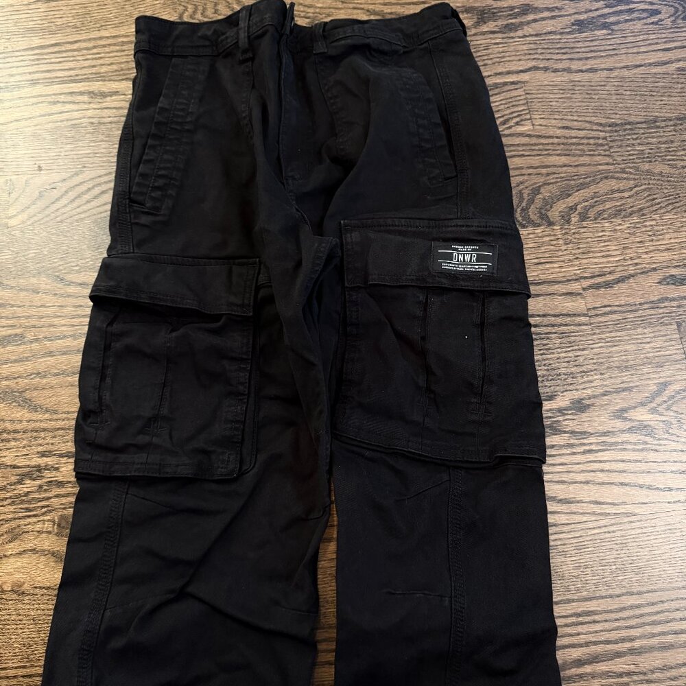 Zara Mens Cargo Pants 30 Black Box 6